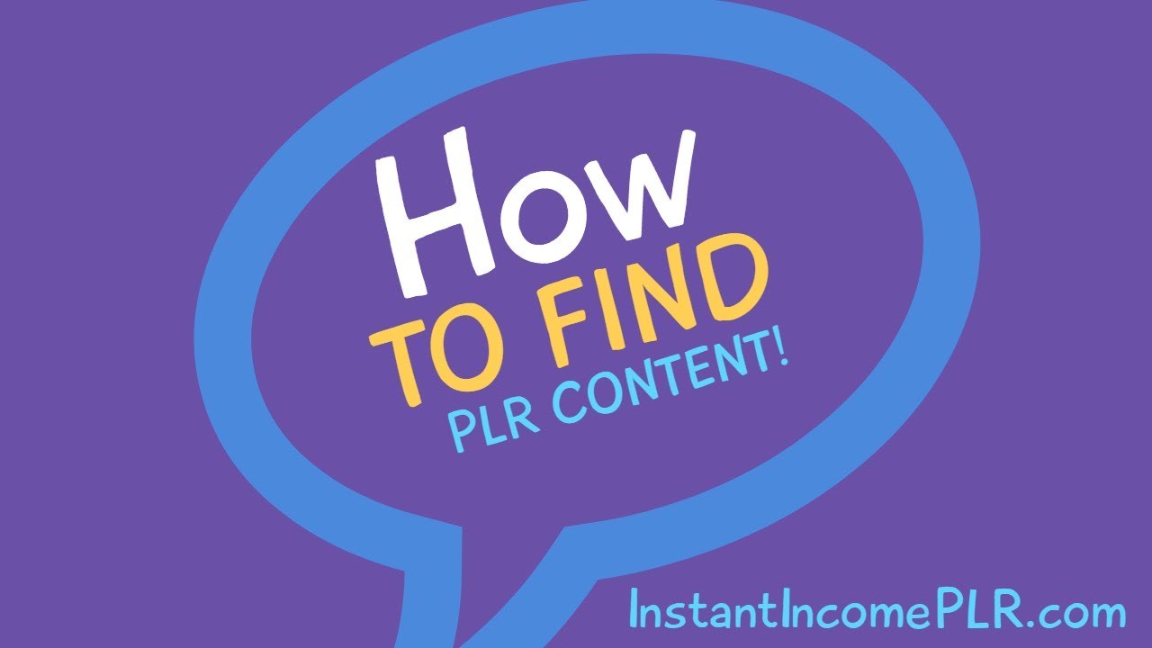 Tutorial: How To Find PLR Products